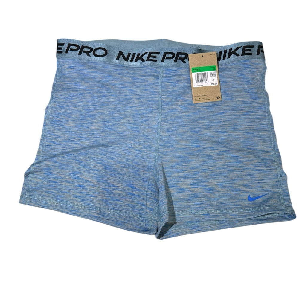 Nike Pro Heathered Blue Shorts
